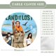 thumbnail image 2 of La tierra perdida-theme Fitted Round Tablecloths Elastic Edged Table Covers Waterproof Table Cloth for Kitchen Holiday Party Tables Decor 120cm, 2 of 6