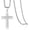 Silver-White, variant on Men's Cross Necklace Silver/Gold 316 Stainless Steel Crucifix Jesus Pendant Necklace for Men Jewelry Rolo Chain for 20“24" 28”