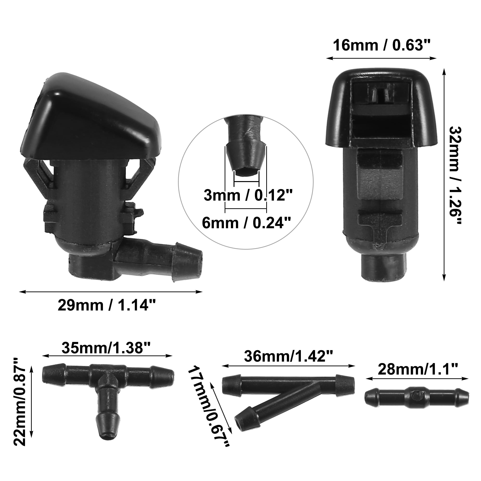 Unique Bargains Windshield Washer Nozzle Kit for Jeep Cherokee 2011-2016