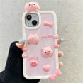 thumbnail image 2 of Cute Phone Case Compatible with iPhone 11, Silicone Camera Lens Protector Cover 3D Retro Kawaii Protective Phone Cases Cover (Pig, iPhone 11), 2 of 13