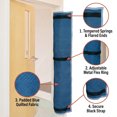 Gate Spring Fasteners Quilted Door Jamb Protector with 3 Sewn-in Steel Spring Clips,Reusable ...