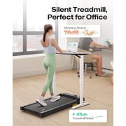 UREVO Spacewalk E1L Smart Walking Pad, Compact Under Desk Treadmill with Double Shock Absorption, Quiet Operation, Workout APP with Track Insights and MIIT Mode, Remote or APP Control for Home Office