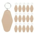 thumbnail image 1 of Unique Bargains Vintage Motel Keychain Blank Hotel Keychains Rhombus Retro Key Tag, Khaki, 16 Pack, 1 of 7