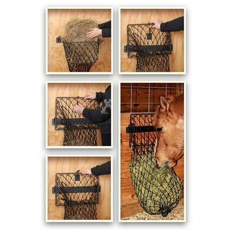 UPC: 0688499521185 | Hay Hoops Wall Hay Feeder with Net Black