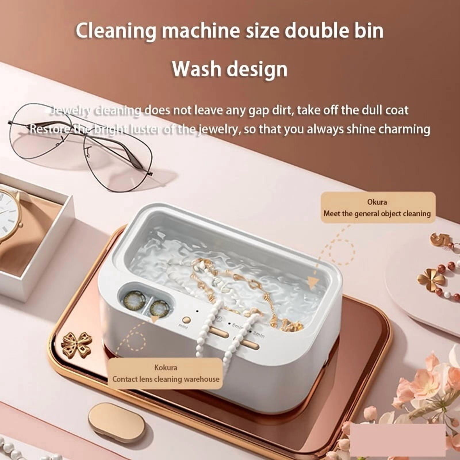 Ultrasonic Cleaner Upgrated Contact Lens Cleaning Machine Jewelry Cosmetic Contact Lenses Makeup Brush High Ultrasonic
