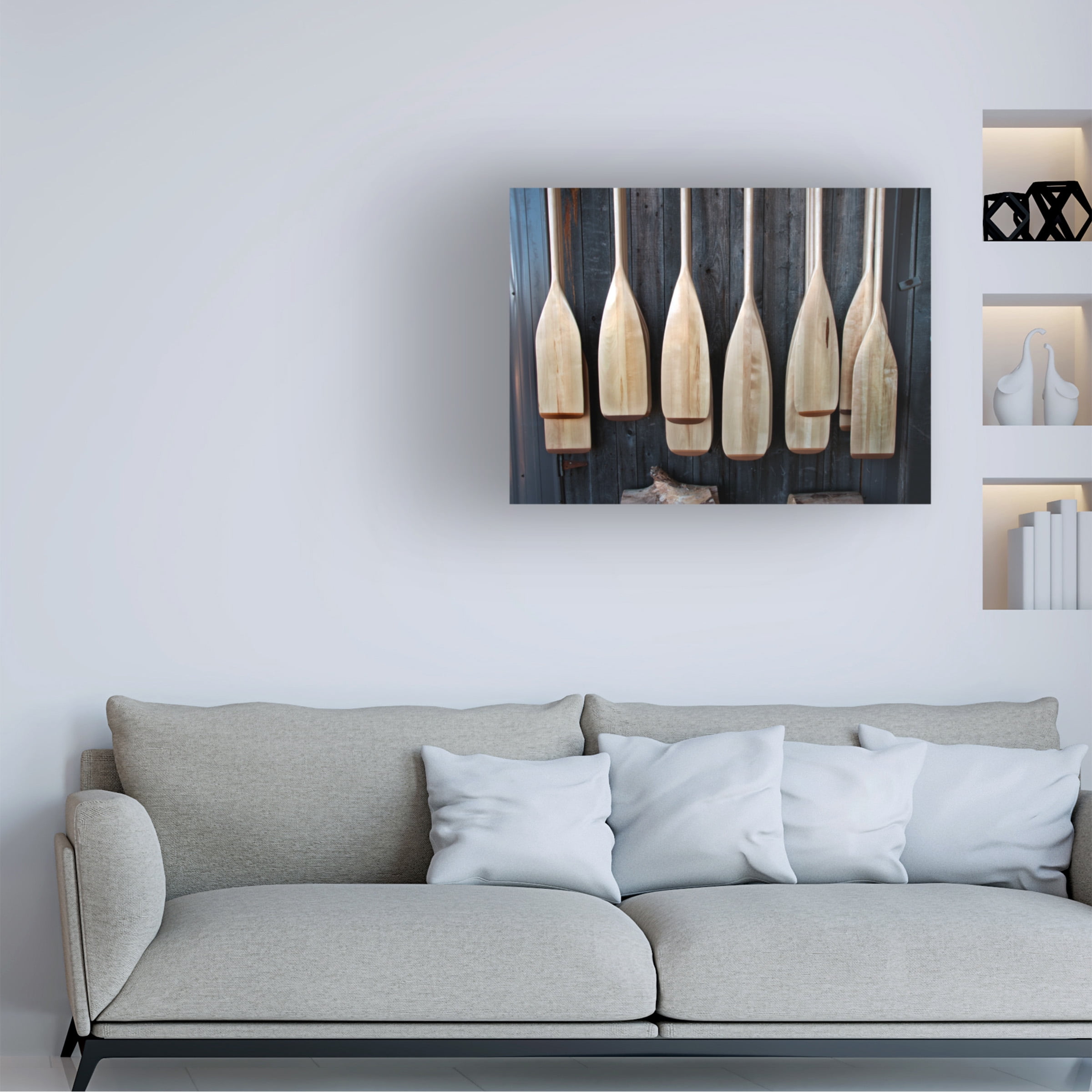 Clive Branson 'Canoe Paddles' Canvas Art