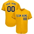 thumbnail image 3 of Camiseta de béisbol bordada personalizada barata para hombres/mujeres/jóvenes, diseño de camisetas de juego de softbol con cuello en V y nombre y número del equipo, 3 of 5