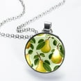 thumbnail image 2 of Pear Elegant Glass Design Womens Necklace Circle Pendant, 2 of 5