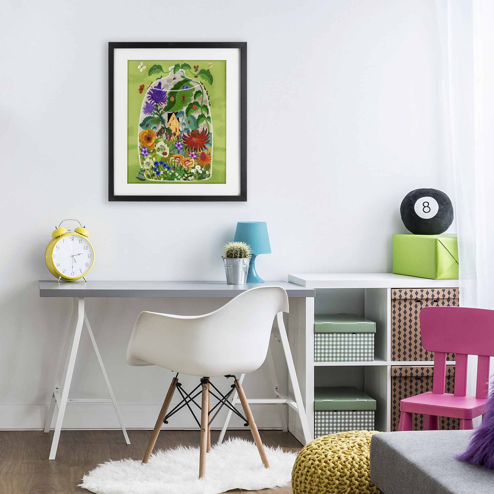 Stupell Industries Terrarium Bug Garden Black Framed Print Under Glass, design by Kay Widdowson