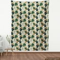 thumbnail image 3 of Ambesonne Hibiscus Fabric by the Yard Upholstery, Tropical Flowers Monstera, 1 Yard, Multicolor, 3 of 4