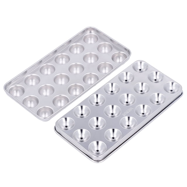 18 Fabricante de Cubos de Hielo de Cuadrícula, Molde de Bandeja de Hielo de Acero inoxidable Seguro para La Fiesta