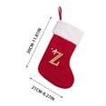 thumbnail image 3 of 12" Knit Christmas Stocking - Embroidered Candy Gift Bag for Fireplace/Tree (Washable Wool Blend), 3 of 6