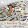 thumbnail image 4 of Boho Duvet Cover Set King Size, Abstract Art 4 Piece Soft Microfiber Bedding Set with 1 Duvet Cover, 1 Flat Sheet, 2 Pillowcases, 4 of 9
