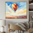 thumbnail image 1 of Designart Hot Air Balloon framed wall Art, Colorful Hot Air Ballon expressionistic , Hot Air Balloon framed wall art decor, Multi-Color Modern Gold framed wall art, 40x30 inches Gold Frame, 1 of 5