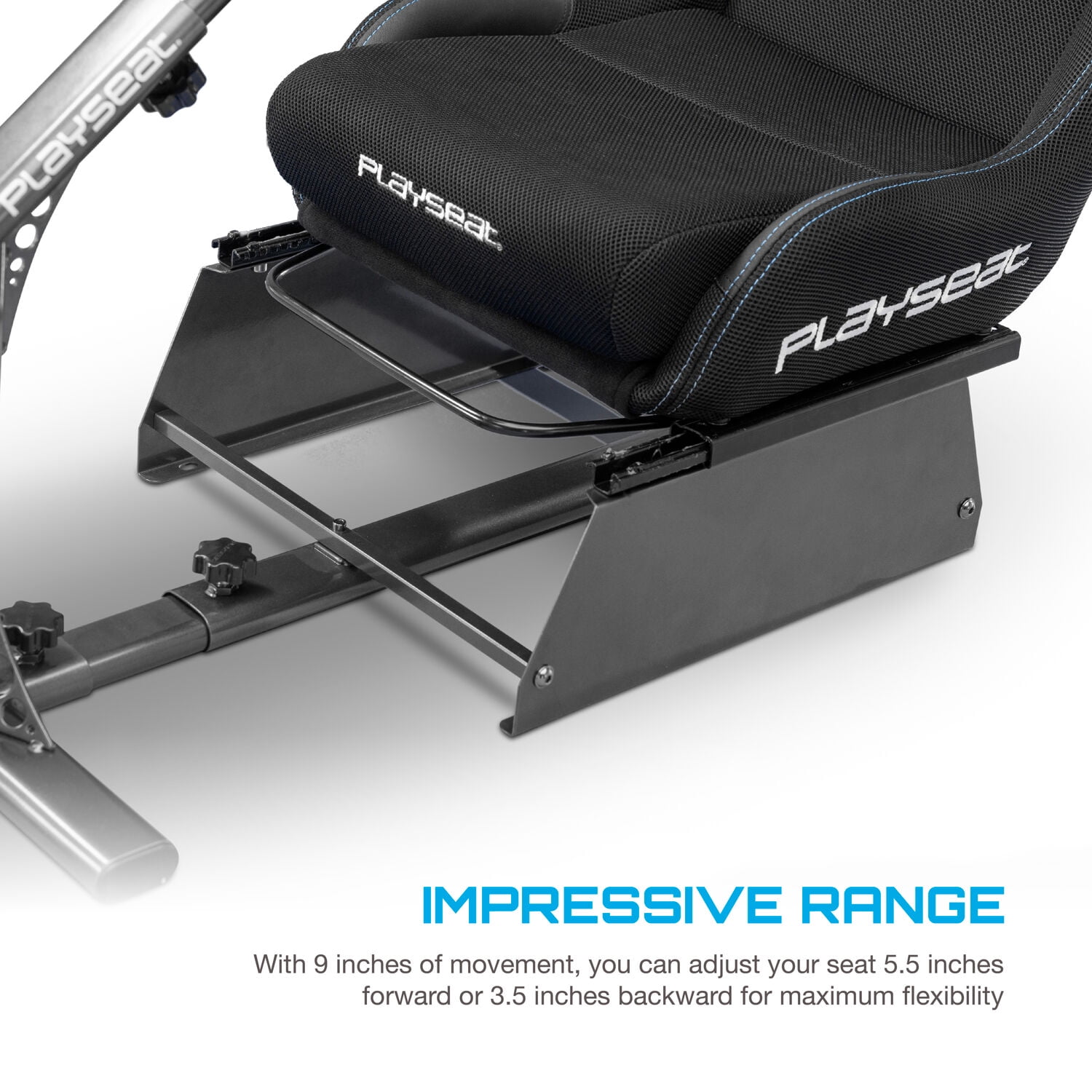 Playseat® Seat Slider with Double-Locking Mechanism, Stainless Steel