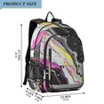 thumbnail image 2 of FORMRS School Backpack 17" Student Travel Bag with Laptop Compartment, Colorful White, 2 of 7