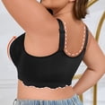 thumbnail image 6 of Plus Size Adjustable Lace Front Closure Bra Comfortable Everyday Women's Underwear Sports Bra Fashionable Relaxed Fit 0XL-8XL #Black,L, 6 of 6
