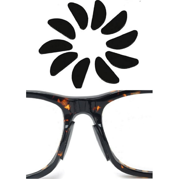 10-Pair Anti-Slip Silicone Nose Pads for Glasses – Self-Adhesive Comfort Stickers for Eyeglasses & Sunglasses, Soft Cushion Grip for Secure Fit TIKA