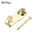 thumbnail image 3 of Perchas para cuadros, kit de ganchos para colgar marcos de fotos con clavos para montaje en pared, tiene capacidad para 20 lbs, 50 piezas, 3 of 3