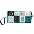thumbnail image 2 of Bolsa de maquillaje de regalo morada con forma de triatlón, bolsa grande para cosméticos, bolsas de artículos de tocador para hombres y mujeres, organizador de accesorios, 2 of 4