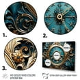 thumbnail image 3 of Designart "Clock Industrial gracefulness II" Fashion Floater Framed Canvas Art Print, 3 of 7