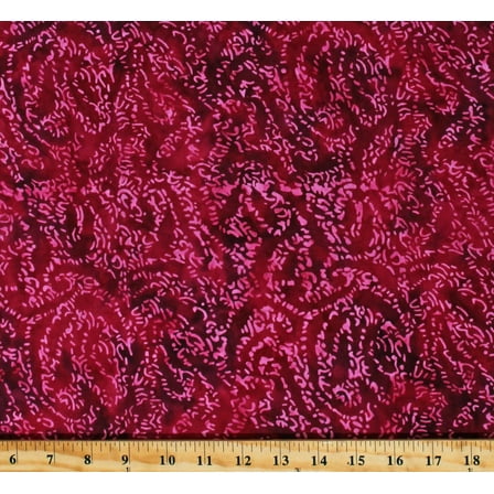 Cotton Batik Bouncing Balls Background Swirl Pink Punch Banyan Batiks Cotton Fabric Print by the Yard (80743-28)