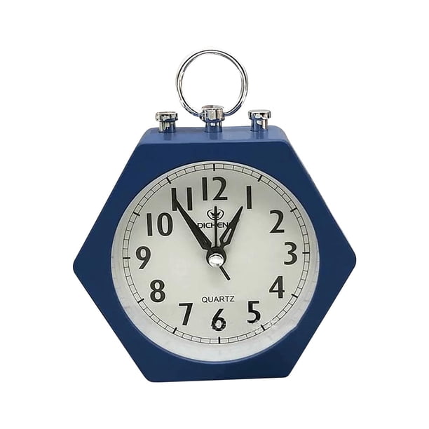 Reloj despertador infantil azul silencioso, reloj despertador de moda para niños