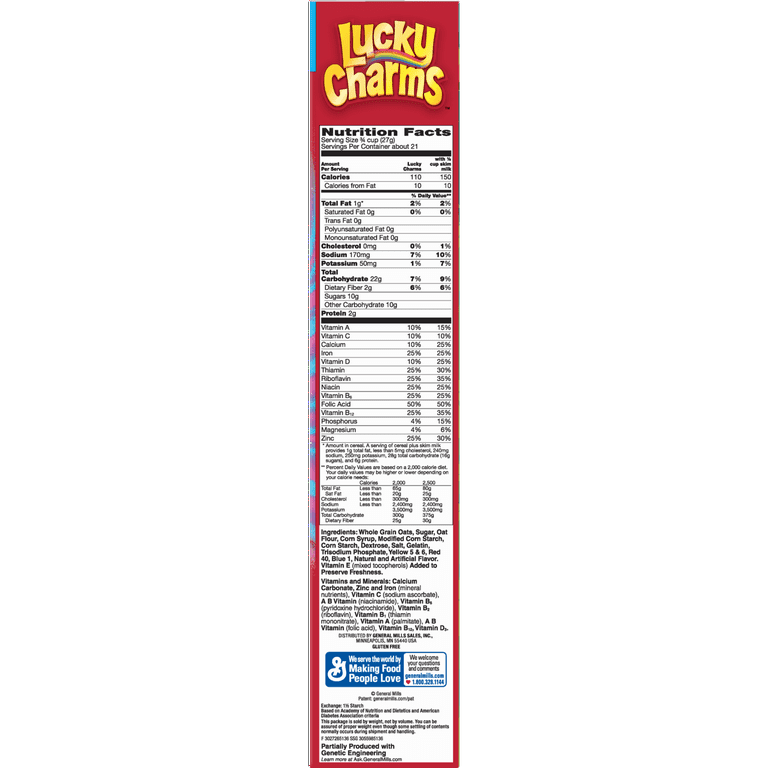 Lucky Charms Nutrition Facts  