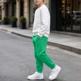 thumbnail image 4 of Cethrio Boys Cotton Outfit Sets, Casual Crew Neck Long Sleeve 2 Piece Boys' Clothing Sets Green Size 5-6 T, 4 of 5