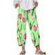 thumbnail image 1 of Pantalones de Mujer Traje Verano Cómodo de Moda Impreso Pantalones Recortados, Pantalones Elásticos Casuales, 1 of 5