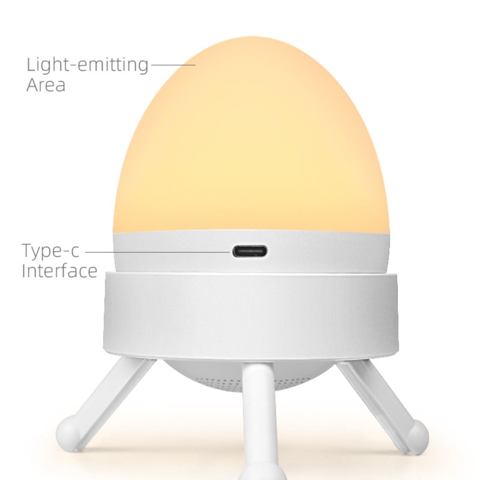 Rechargeable Sleep Aid Machine with White Noise Nature Sounds and Color Changing Night Light, Remote Controlled Egg-Shaped Sound Machine for Babies Toddlers Elderly and Insomnia Relief