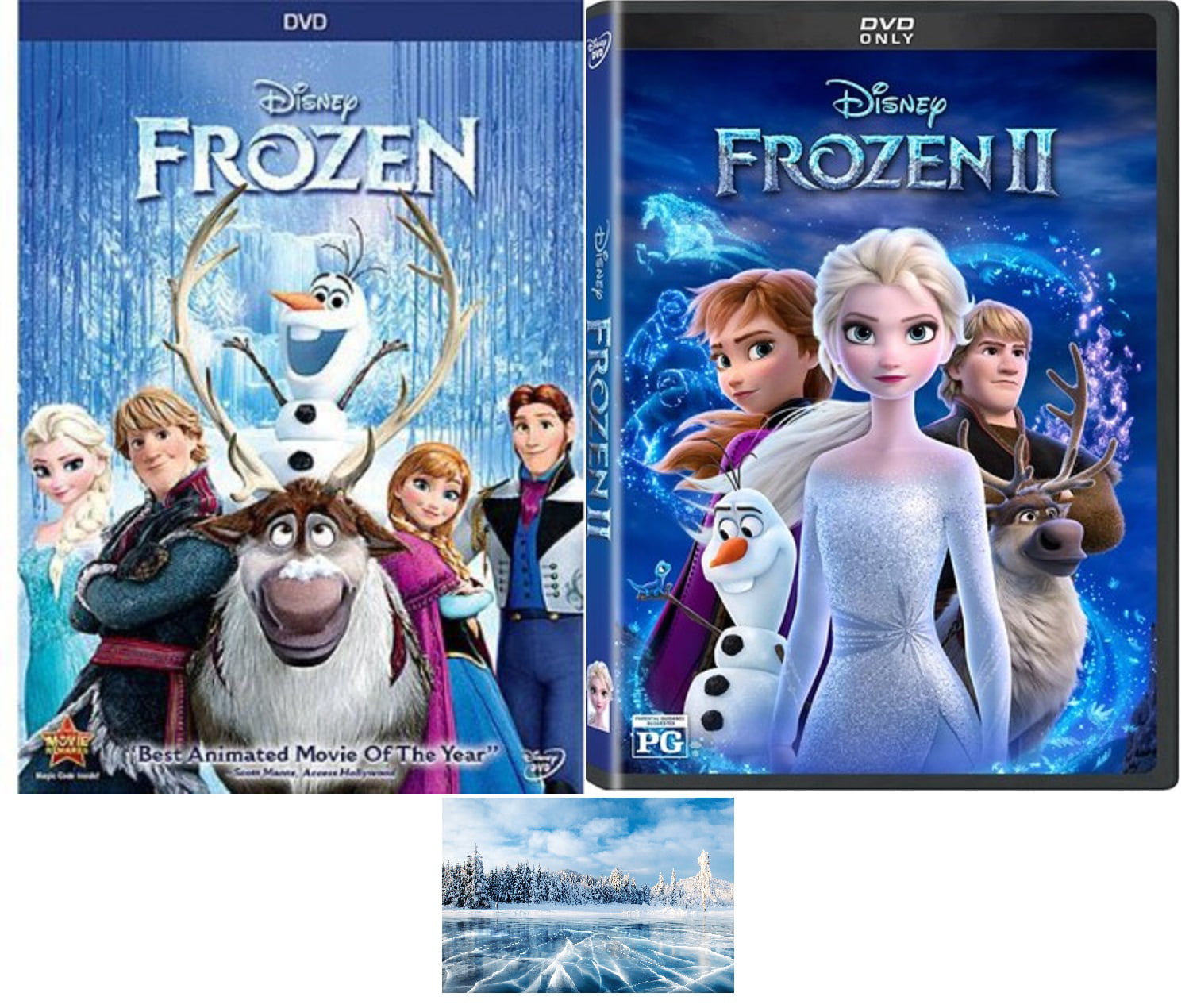 hoofdstad uitgehongerd leerplan Disney's Frozen DVD Double Feature One 1 & Two 2 Includes Frozen Glossy  Print Art Card - Walmart.com