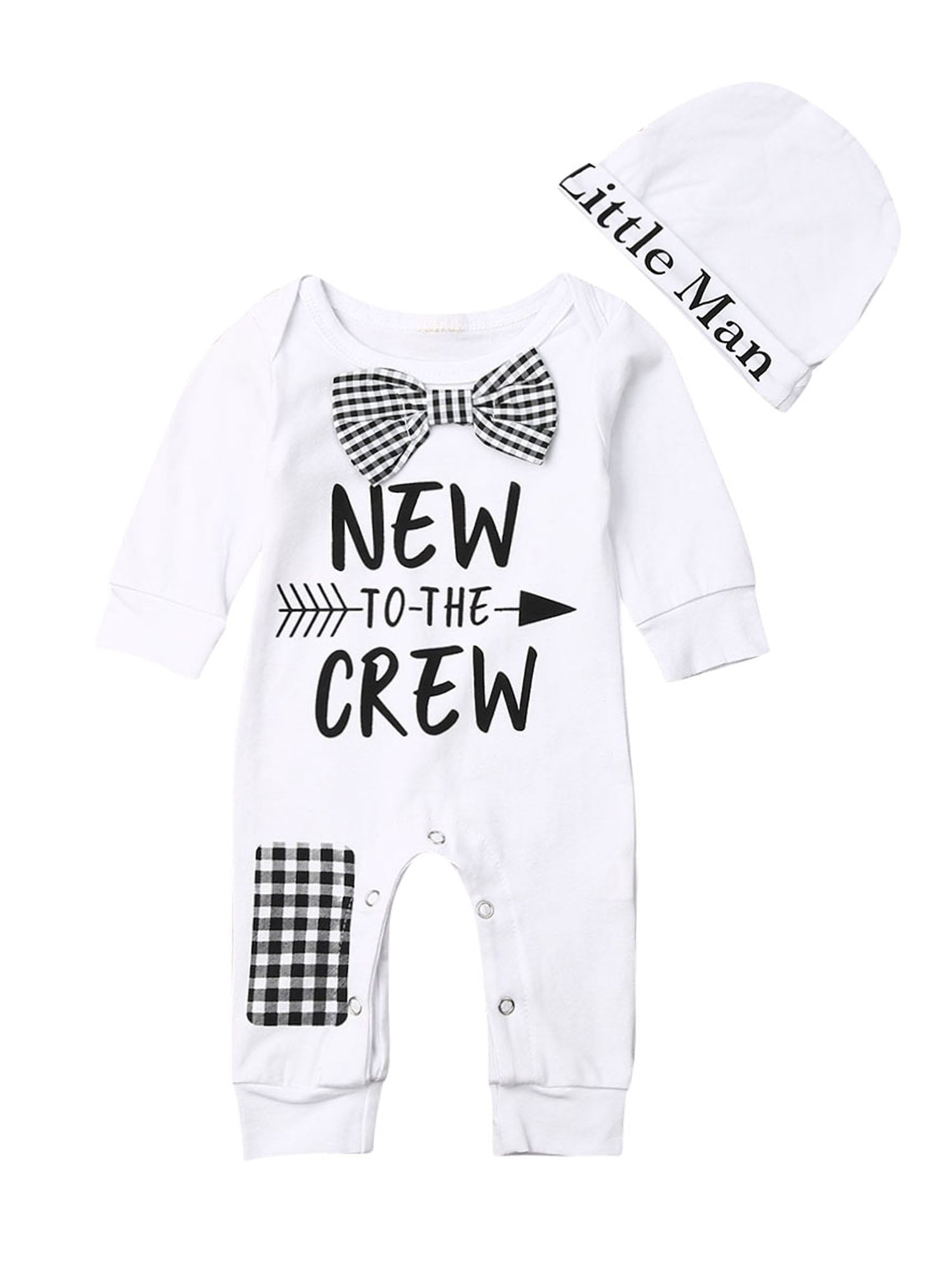 Details about   2PCS Newborn Infant Baby Cotton Knitted Sweater Romper Jumpsuit Outfit+Hat Set 
