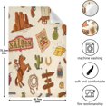 thumbnail image 5 of Coloful America Western Cowboy Dish Towels Set of 6, Wildlife Lasso Cactus Gold Washable Tea Towels Dishcloths Lint-Free 18x28 Inch Fast Drying for Kitchen Restaurant Bar Clean, 5 of 7