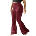 thumbnail image 3 of Pantalon de Yoga Bootcut pour Femmes Contrôle du Ventre Pantalon de Survêtement en Velours Bootleg, 3 of 6