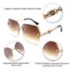 thumbnail image 5 of Gafas de sol FEISEDY Clásicas Sin Montura B2567 con Montura Metálica para Mujer, 5 of 9