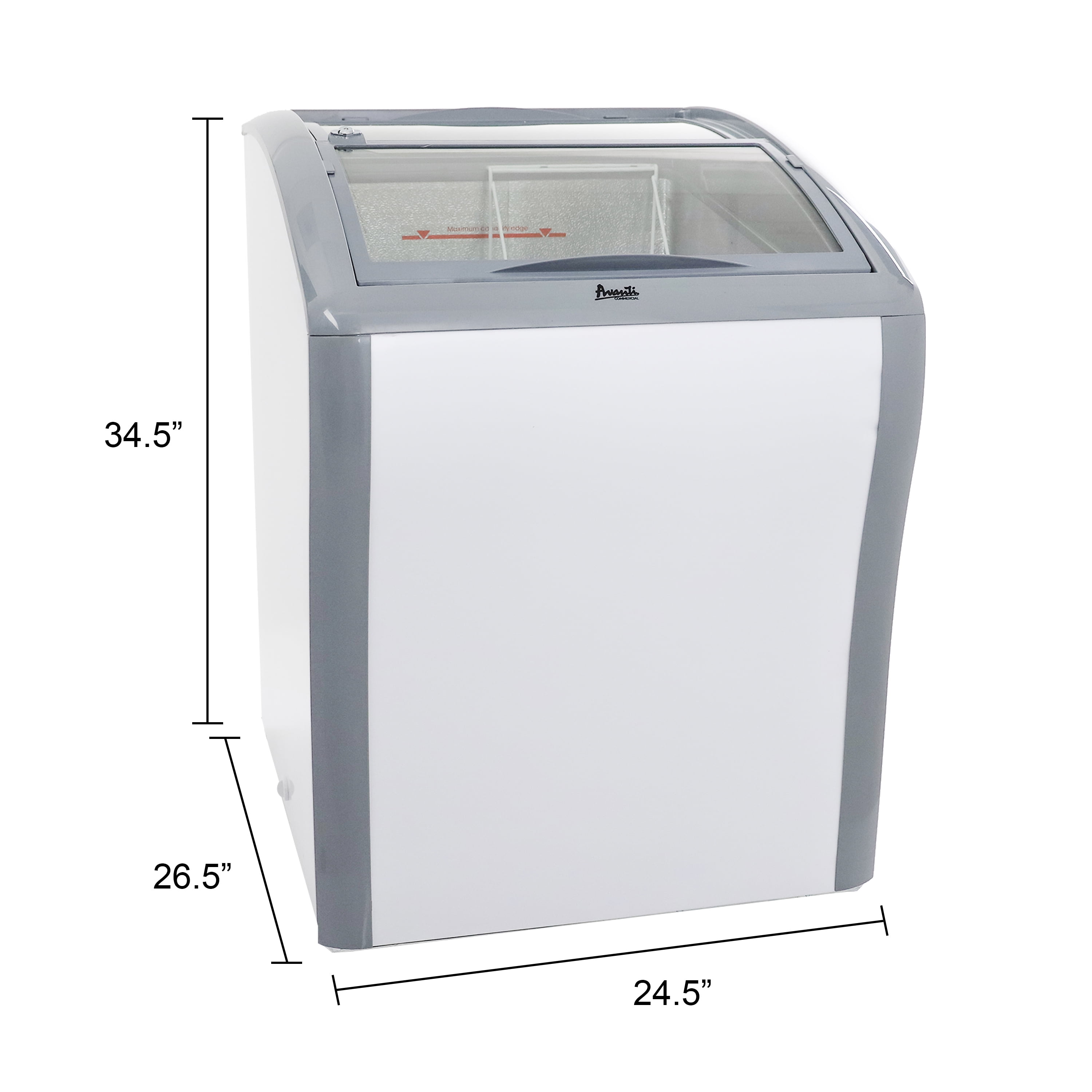 Avanti 4.2 cu ft 1-Glass Door Top-Freezer Refrigerator, Metal