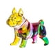 thumbnail image 3 of Escultura de perro bulldog francés multicolor para centros de mesa, manualidades y escritorio. vistoso, 3 of 9