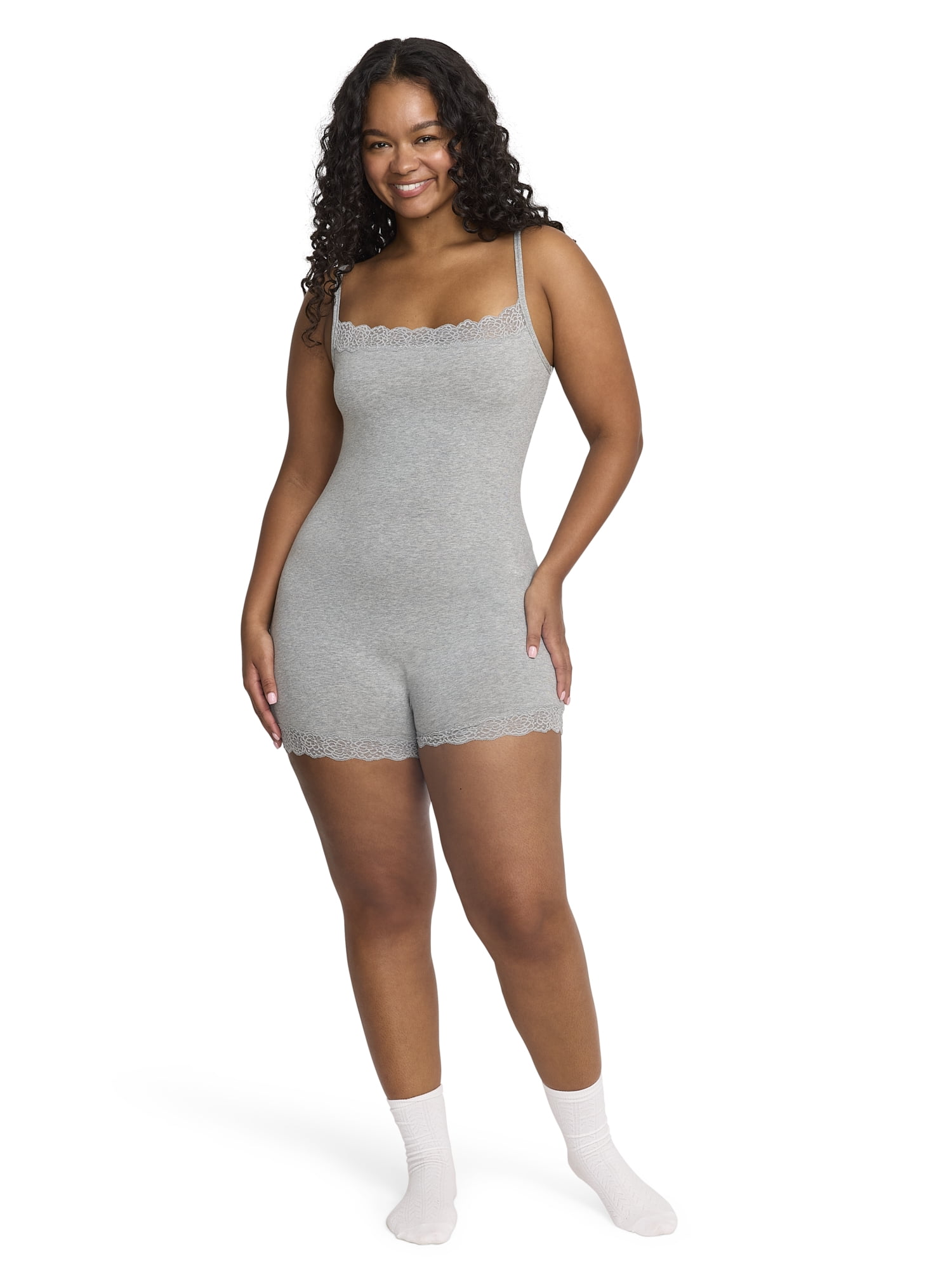 Mills by Millie Bobby Brown Women's Lacy Cotton Romper, Sizes XS-XXXL
