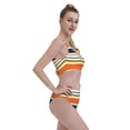 thumbnail image 4 of Kdxio Colorful Pastel Stripes for Womens High Waisted Bikini Top Sports Style Two Piece Bathing Suits, 4 of 7