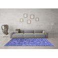 thumbnail image 3 of Ahgly Company Indoor Square Oriental Blue Industrial Area Rugs, 3' Square, 3 of 4