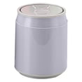 thumbnail image 5 of Clearance Under $3.29! 1PC Desktop Trash Can with Lid, Small Portable Plastic Wastebasket, Plastic, for Bedroom & Office, (S, Grey), 5 of 5