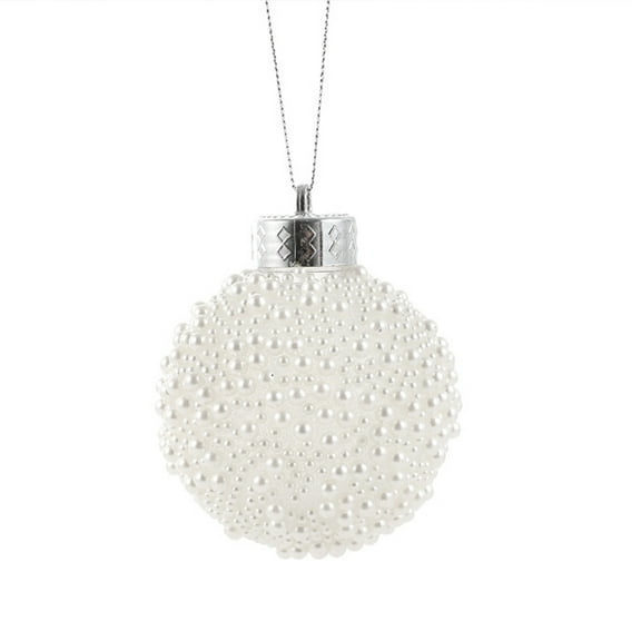 YIKA White Pearls Christmas Balls Plastic Balls Christmas Tree Decorations Hanging Ornament