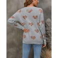 thumbnail image 5 of Sweaters for Women Crew Neck Long Sleeve Womens Sweaters Colorful Jacquard Heart Print Winter Sweaters Alsol Lamesa, 5 of 6