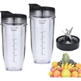 thumbnail image 2 of Tizuqe Replacement 7 Fins Male Blade & 24oz Blender Cups for Nutri Ninja BL480 Auto iQ Blender [4 Inch Male 7 Fins Blade], 2 of 13