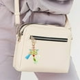 thumbnail image 7 of Initial Letter Keychain - Green Alphabet Key Ring with Butterfly & Tassel, Charm for Purse, Handbag, Keys, Gifts for Women, Girls (Y), 7 of 7