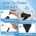 thumbnail image 6 of Silicone Enema Bulb Kit, Reusable Anal Clyster Cleaner with 2 pcs Soft and Smooth Nozzles, for Men Woman, 225ml, Black, 6 of 7