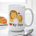 thumbnail image 6 of CafePress - I Heart My Papa Mugs - 15 oz Ceramic Large White Novelty Mug, 6 of 6