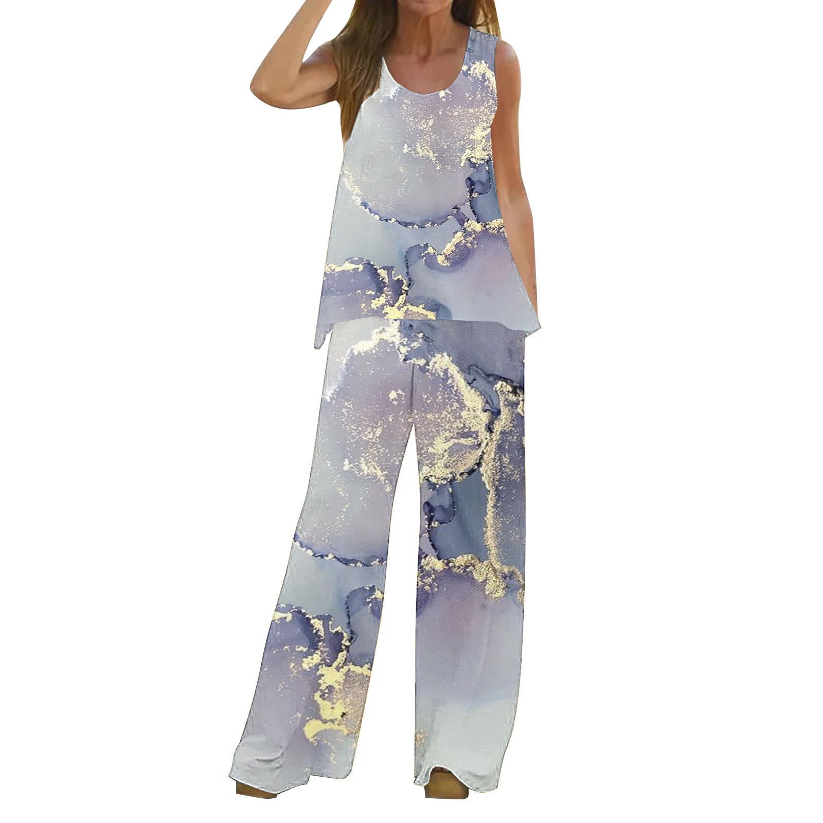 Yuyuzo Ensemble Tie-Dye Pcs pour Femmes Débardeur Sans Manches