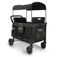 thumbnail image 3 of WONDERFOLD W4 4 Seater Multi-Function Quad Stroller Wagon with Removable Raised Seats and Slidable Canopy, Black, 3 of 5